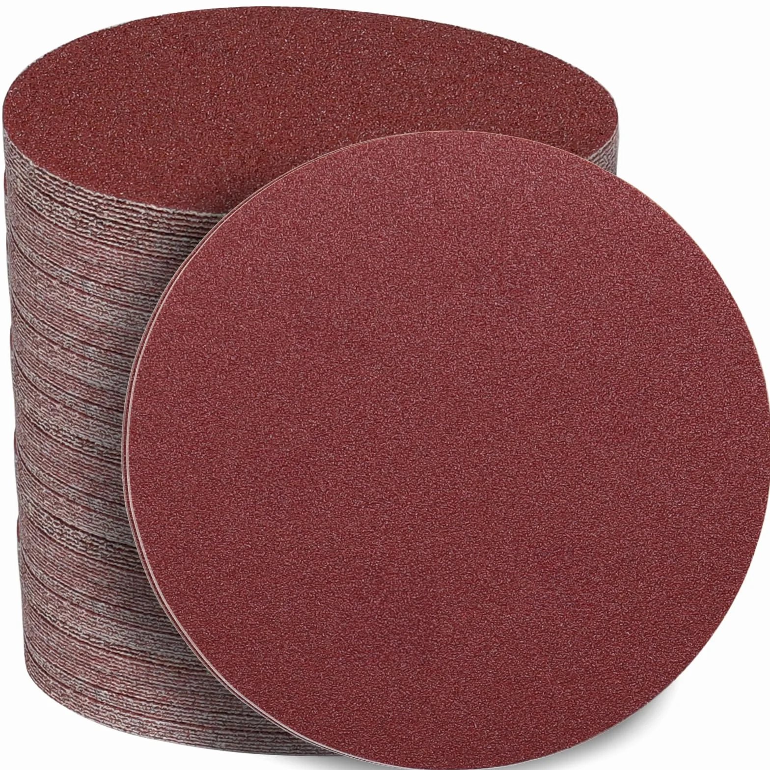 STEBRUAM 100PZ Dischi Abrasivi 150mm,Carta Vetrata Abrasiva no Fori per Levigatrice Orbitale (Grana 40/60/80/120/180/240/320/400/600/1000)