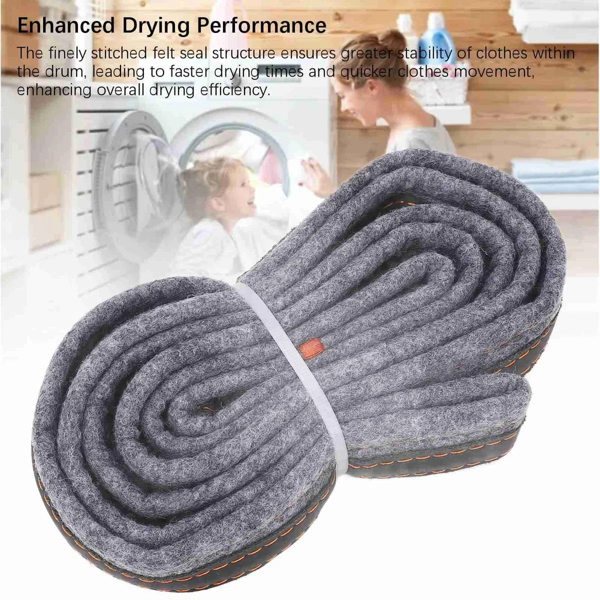 Dryer Felt Drum Seal, W10116343 Heat Proof Dryer Drum Seal Replacement for Kirkland Dryer Parts