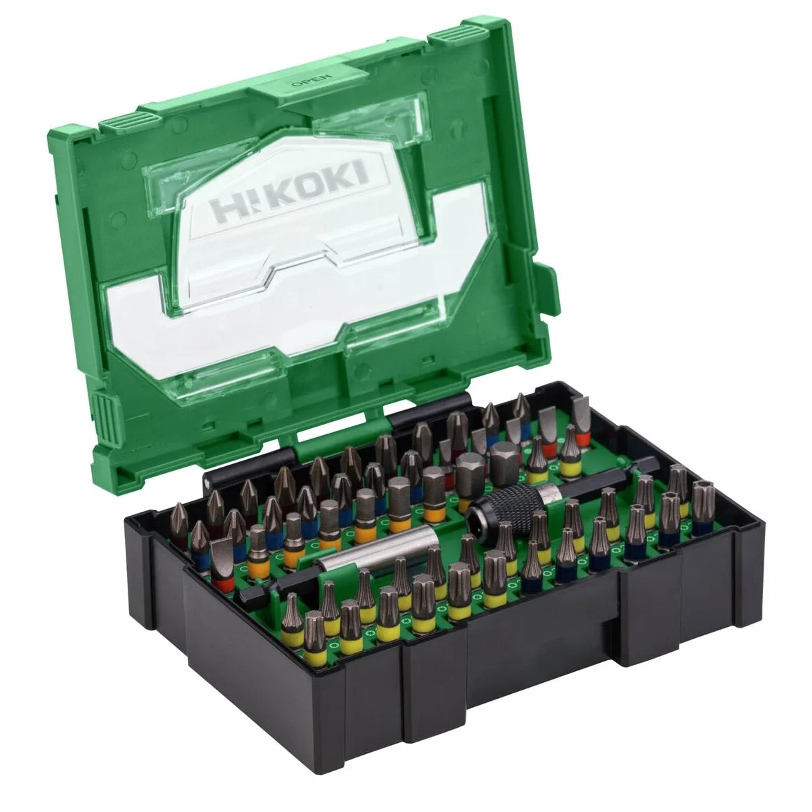 HiKOKI set di bit da 60 pezzi - Versatile set di bit per cacciaviti per lavori di precisione - Torx, PH, PZ, SL, esagono incassato - Scatola di bit ideale per amanti del fai da te e i professionisti