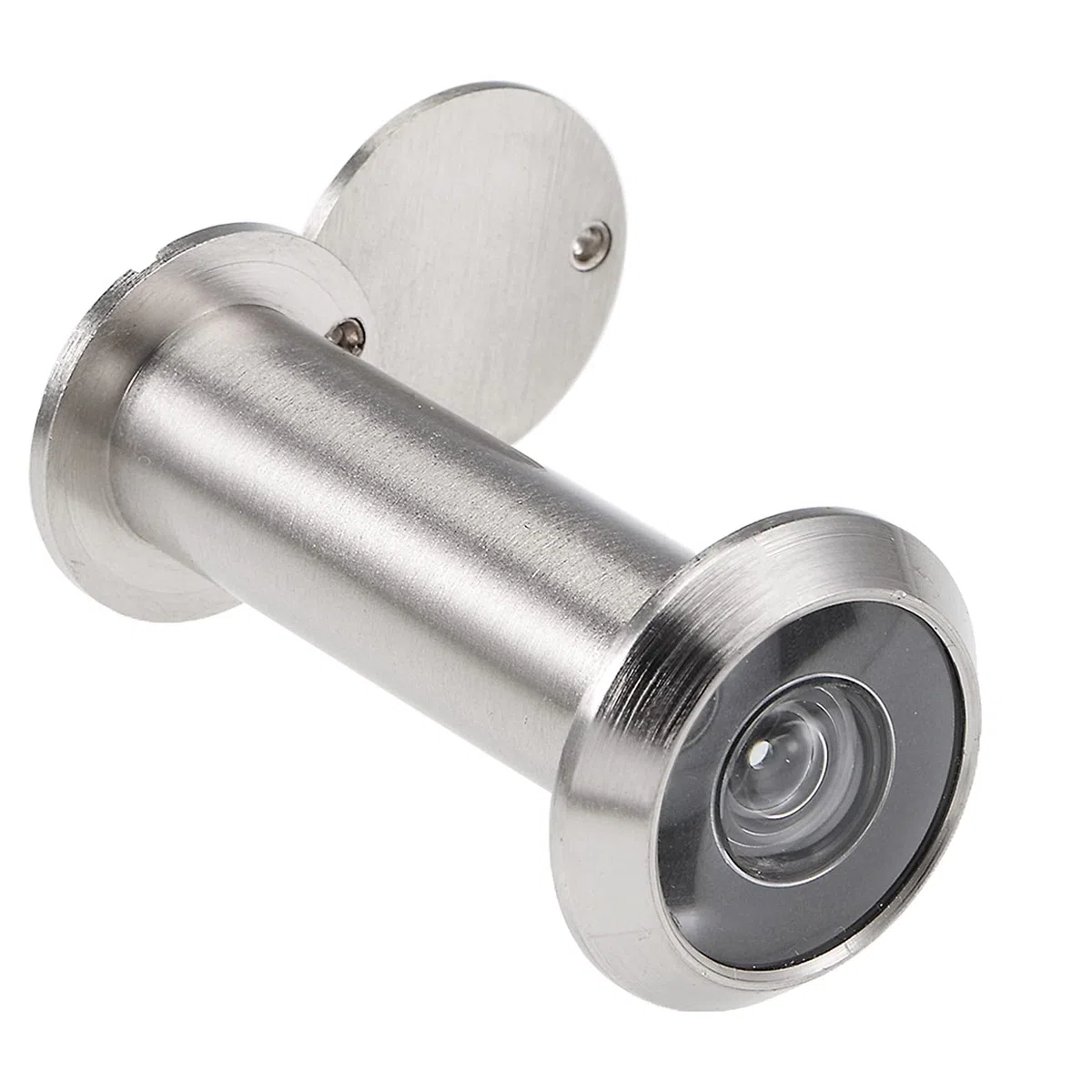 QUARKZMAN 66,5mm Spettatore Spioncino x 1pz Ottone Spazzolato Satinato Cromo per Sicurezza Porta, [Tono argento]