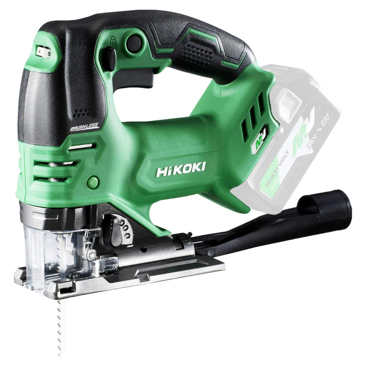 HIKOKI CJ36DAW2Z - Sierra de calar SIN BATERIAS NI CARGADOR 36V Li-Ion Multi Volt 800-3500 rpm 2,0 Kg con maletin apilable