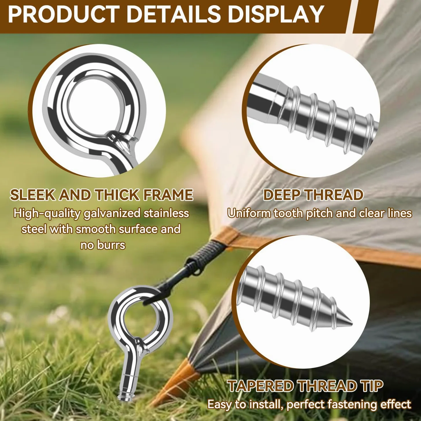 Viti ad Anello M12*90mm Vite ad Occhiello a Vite Zincato Bullone Oculare Grande Chiuso per Ponteggio Appendere Fissaggi Applicazioni Resistenti 4Pcs(4Pcs, M12*90)