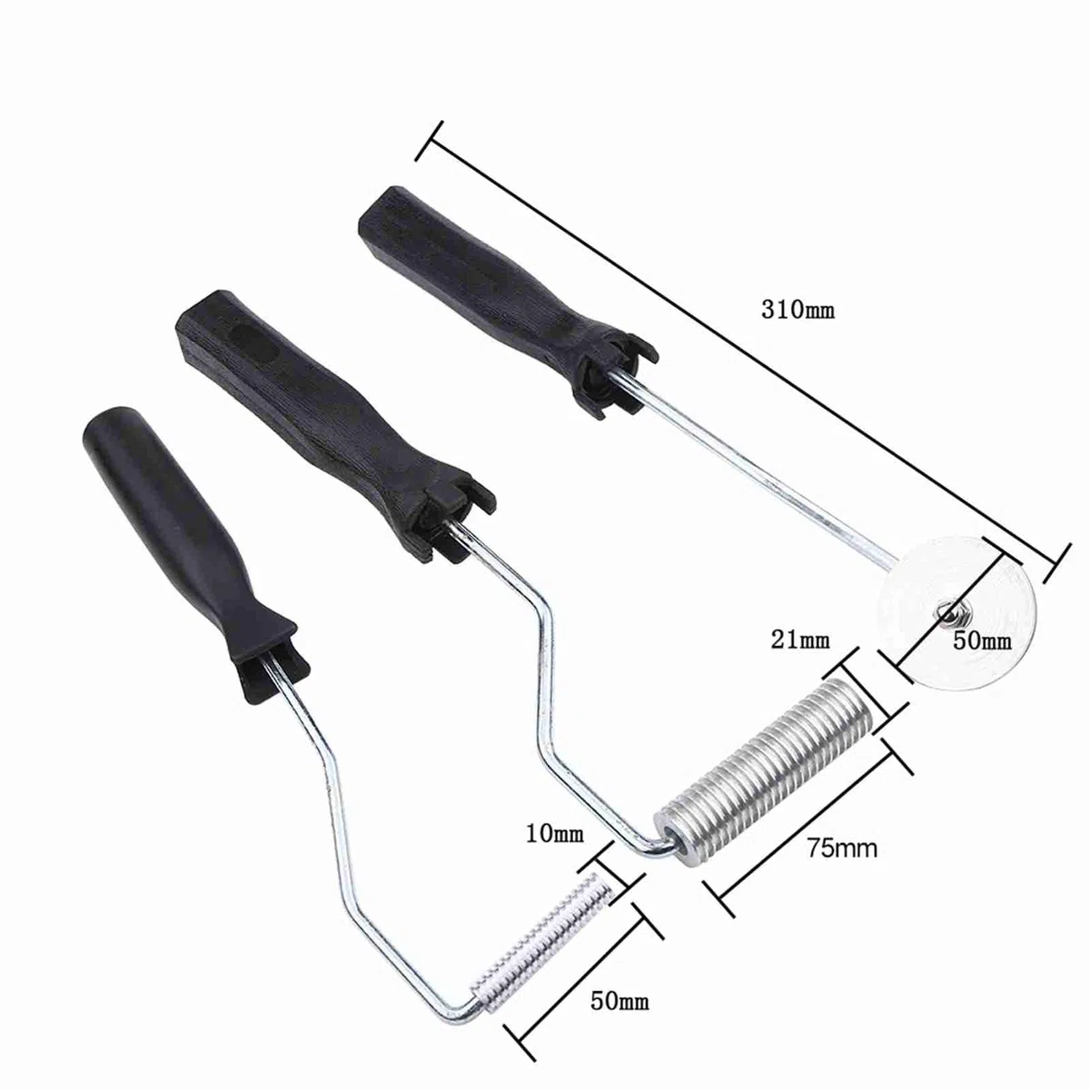 3pcs Strumenti Rotoli in Fibra di Vetro, Rullo Debuller Resina, Fibra di Vetro in Lega di Alluminio, Bubble Paddle Roller Kit per Resina Composita Decorazione Casa