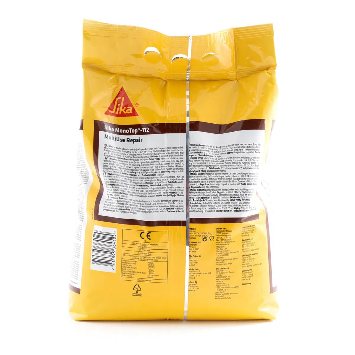 SIKA - Malta per ripristino calcestruzzo - Sika Monotop 112 MultiUse Repair - Pronta all'uso per riparazioni facili e durature su cemento e pilastri - Alta qualità per il tuo fai-da-te - 5kg