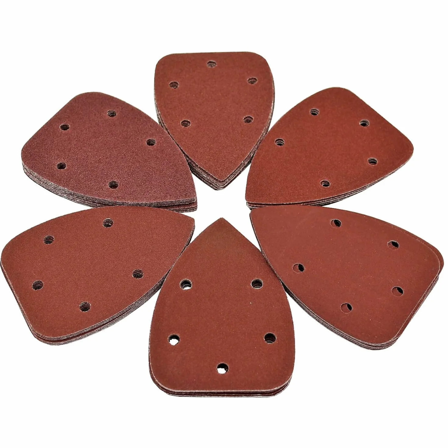 FD-Workstuff 120 Fogli/Carta vetrata / 92 x 140 mm/Delta - Multi - Dischi abrasivi / 5 Fori/in grana 6 / per confezione 20-40 - 60-80 - 120-180 - 240