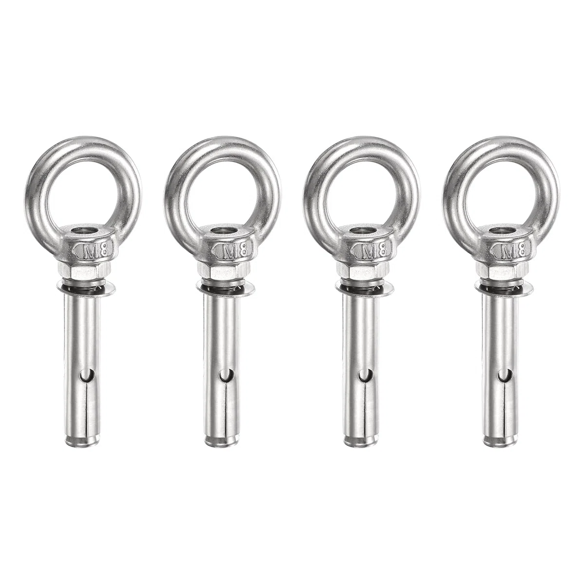 PATIKIL M8x40mm Bullone Ad Espansione Con Anello, 4 Pezzi Bullone Di Sollevamento In Acciaio Inox Con Anello Interno Per Pareti In Cemento E Muratura