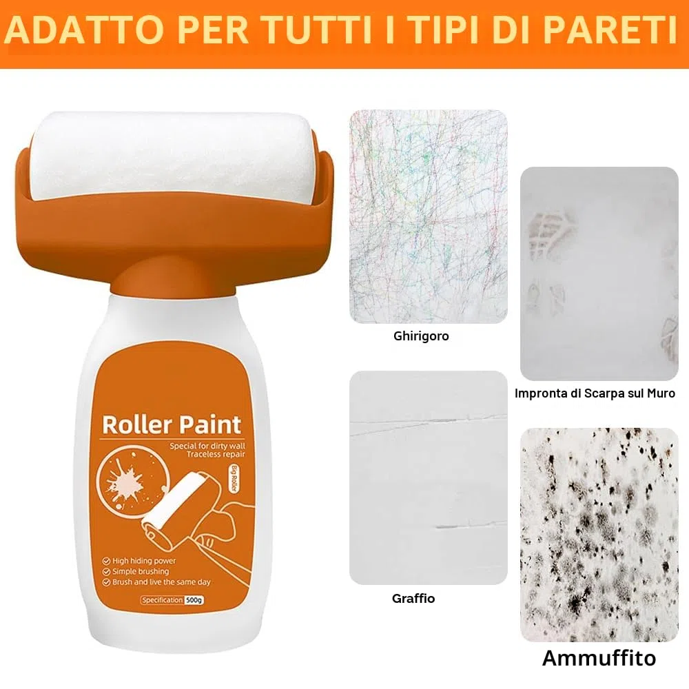 Rullo Bianco Per Ritocchi Muro,1000g Rullo per Pittura Vernice Bianca per Riparazioni Murali,Piccolo Rullo per la riparazione della parete Rullo di Pasta per Rimuovere Macchie Parete Graffiti