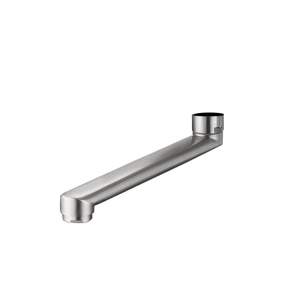HomeLava Bocca lunga 18 cm, Bocca girevole adatta per rubinetteria a parete, Acciaio inossidabile spazzolato