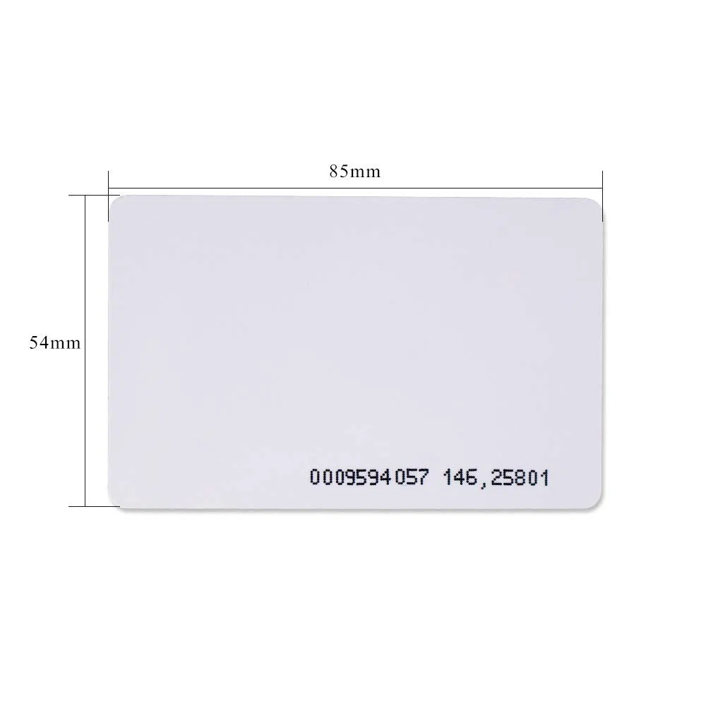 100pcs/Lot RFID 125KHz Prossimità ID Smart Card tag 0.8 mm Sottile per Sistema di Controllo Accessi, Bianco
