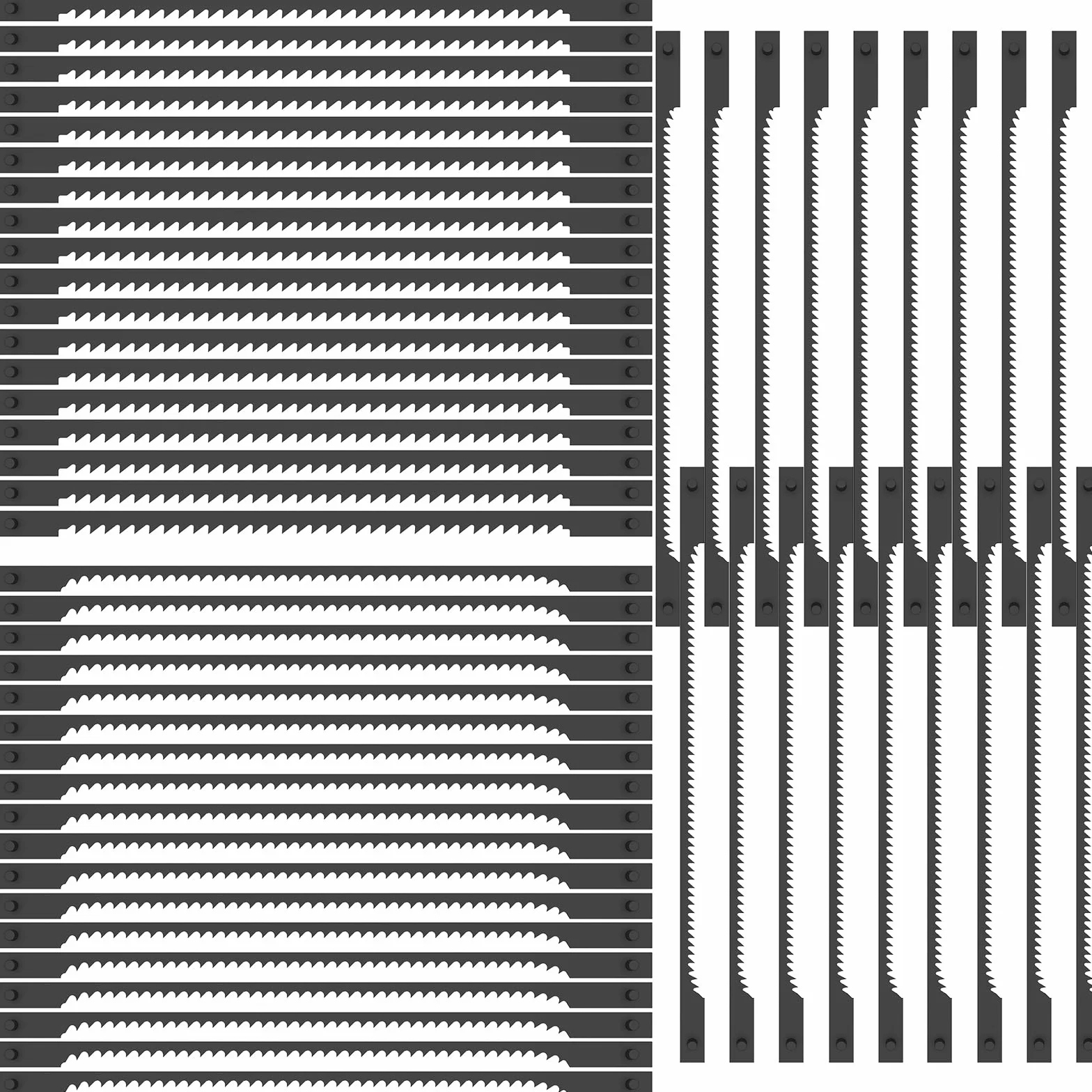 54 lame per seghetto da decubo, con penna, 76,2 mm, 15/18/24, per sega da decubo, per seghe da decubo, utensili elettrici, accessori per legno, plastica, metallo morbido di rame