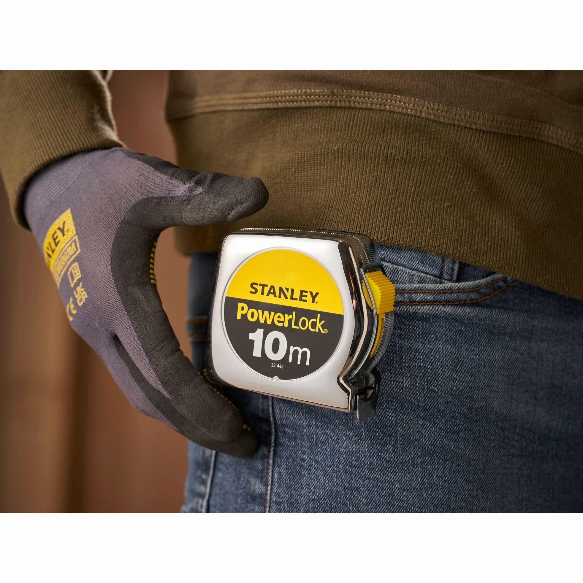 STANLEY 1-33-442 Flessometro, Argento, 10 m x 25 mm