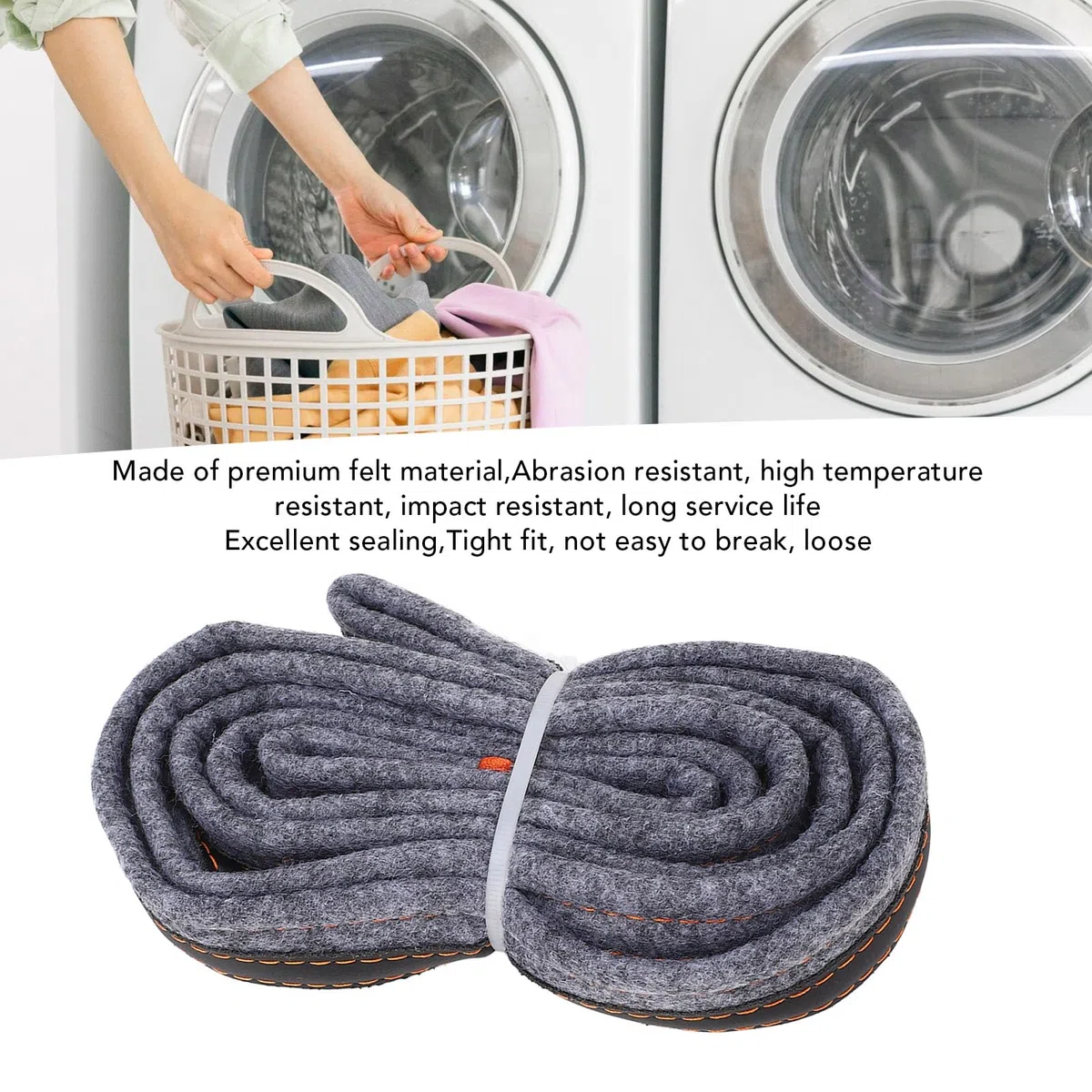 Dryer Felt Drum Seal, W10116343 Heat Proof Dryer Drum Seal Replacement for Kirkland Dryer Parts