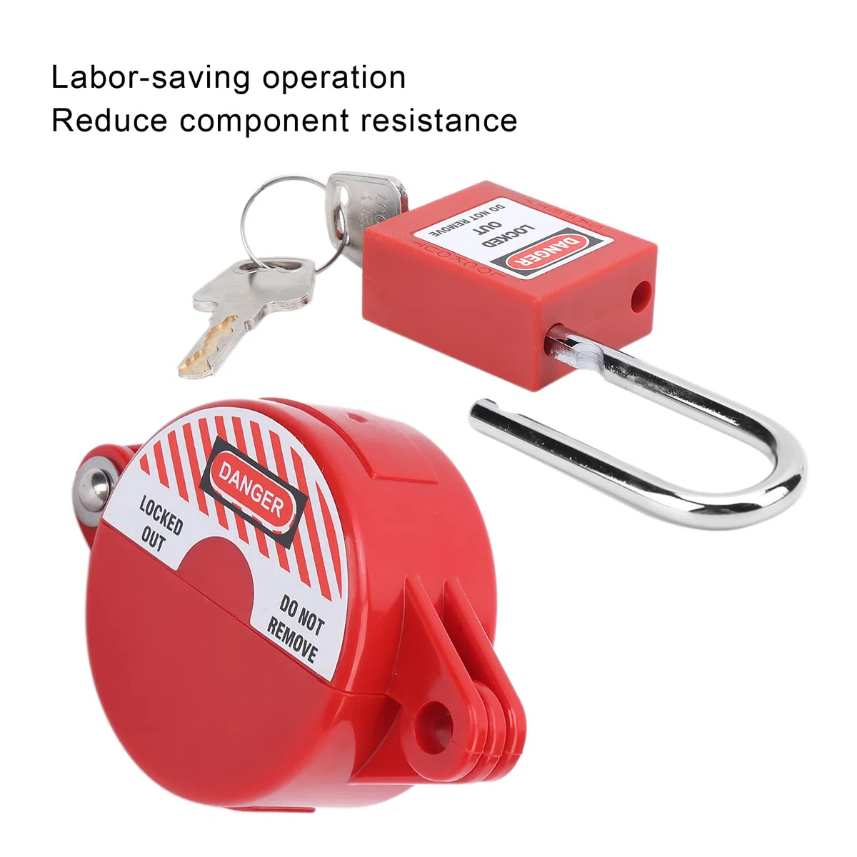 Lucchetto di Sicurezza per Blocco Valvole, Adatto per Gas e Acqua - Dispositivo di Sicurezza per Riscaldamento e Manutenzione