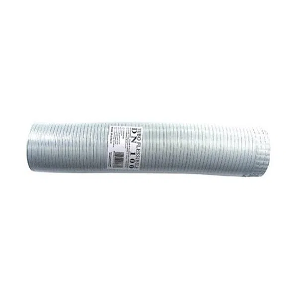 Tubo fumi flessibile estensibile alluminio BIANCO 120 mm da 0,5 a 3 mt