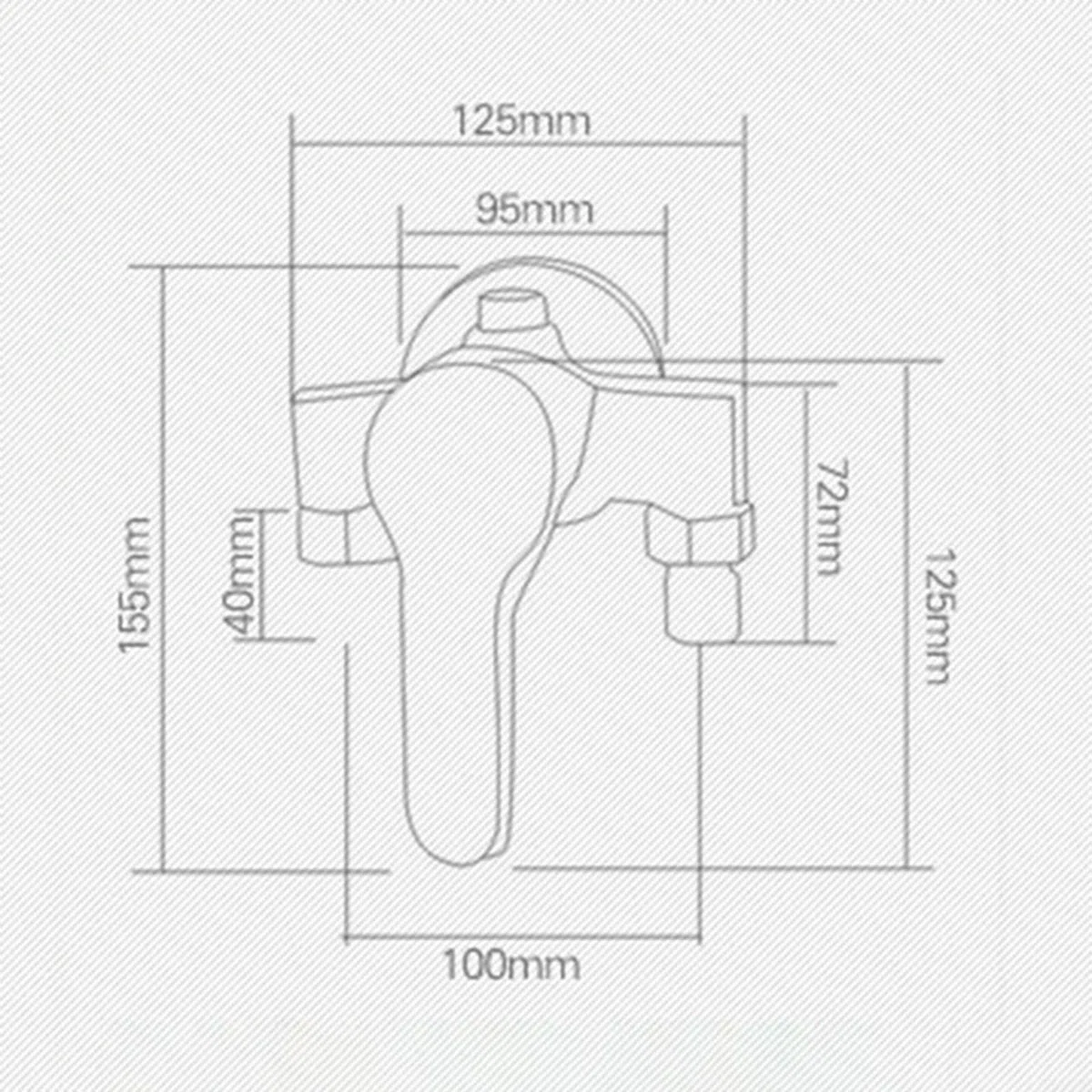 Rubinetti miscelatore doccia, rubinetti universali per doccia con valvola cromata resistente, rubinetto doccia a parete, interruttore di controllo della valvola miscelatore manuale