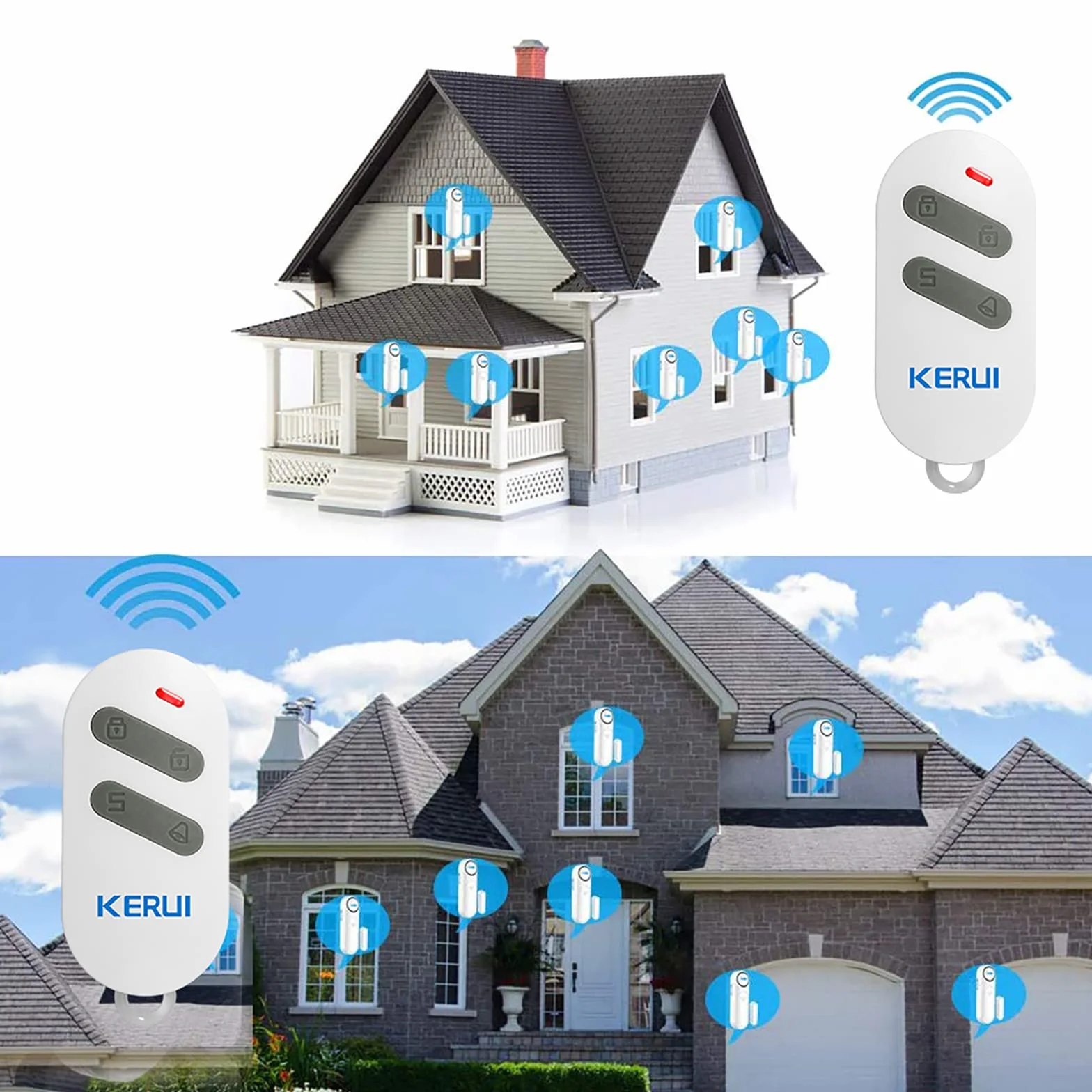 Allarme Porta, Allarme Finestra 120dB Allarme Senza Fili porta Finestra Sensore di Contatto con Telecomando 3 Modalità Allarme porta per la Vostra Casa, Bambini, Negozio Sicurezza