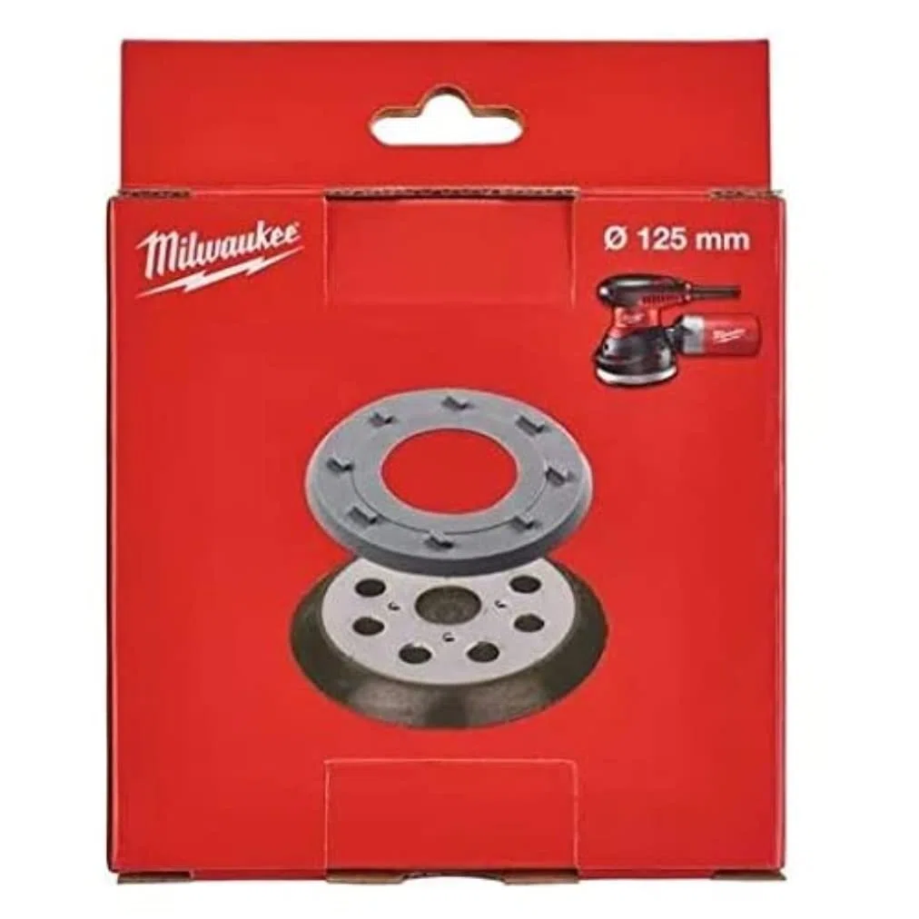 Milwaukee 4932430091 Piastra di Levigatura, 125 mm, 8 Fori
