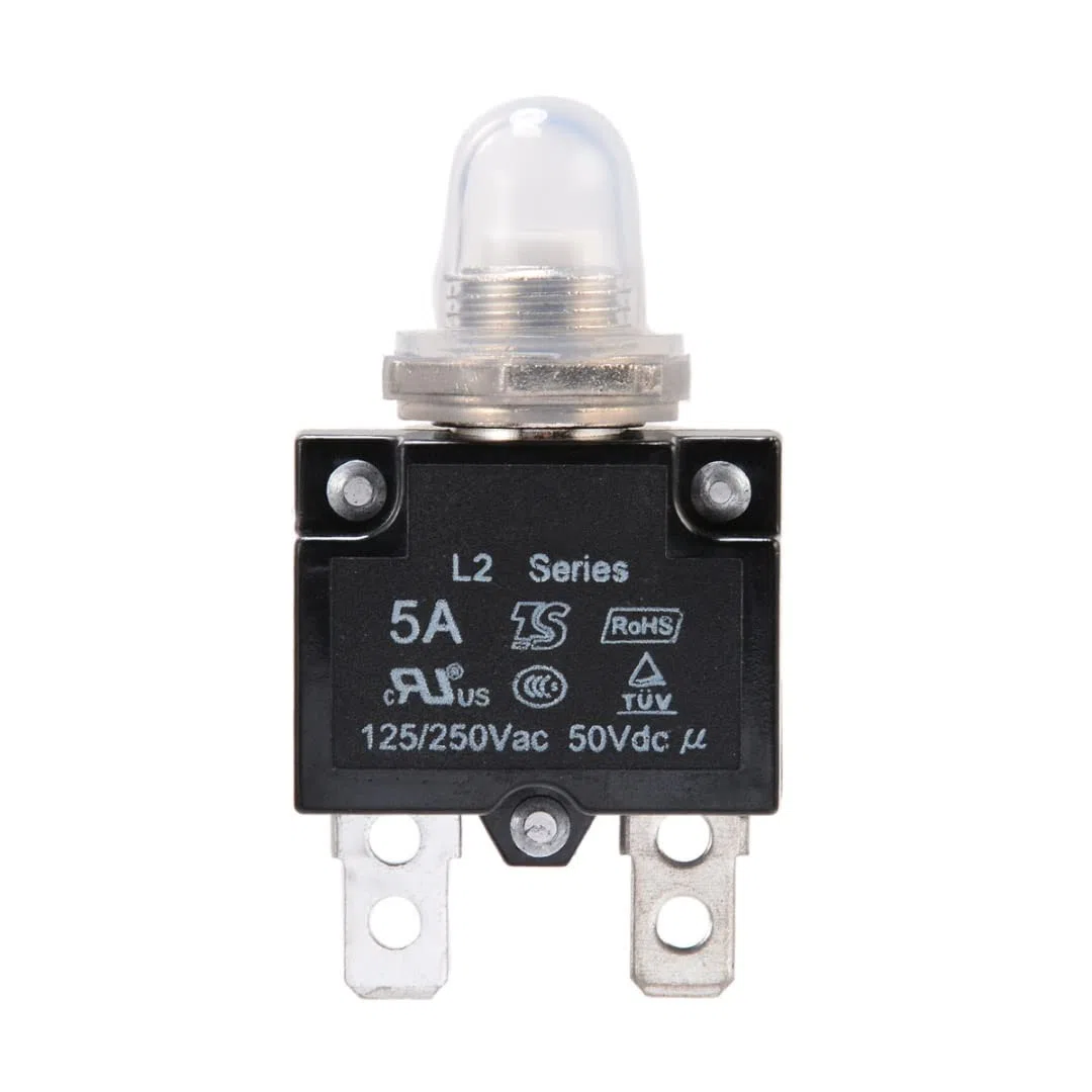 Circuit Breaker 1X 5A/10A/15A/20A/30A Circuit Breaker 12V/24V Push Button Resettable Thermal Circuit Breaker Panel Mount with Waterproof Cap (Size : 15A)