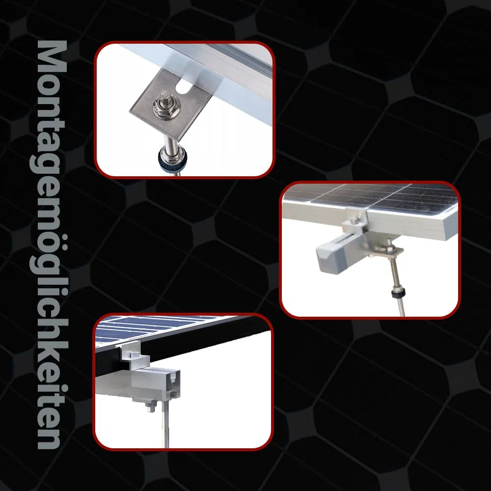 VOOXA - 10 piastre adattatore in acciaio inox A2, M10, 80 x 30 x 5 mm, per fissaggio fotovoltaico a energia solare M10