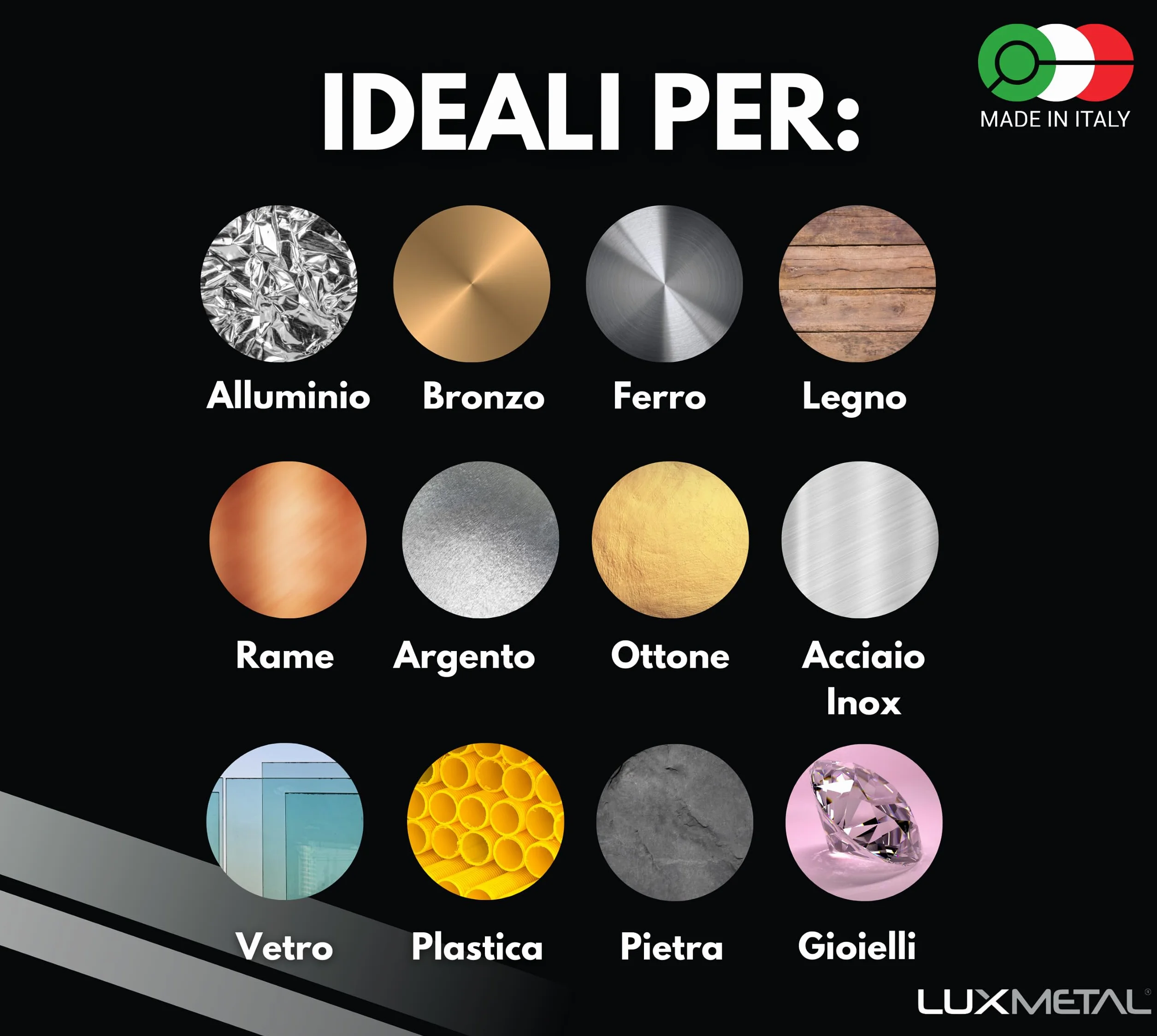 Lux Metal Kit 3 Disco Lucidatura 150 mm (A-B-C) Dischi In Cotone Set Lucidare A Specchio Acciaio Inox Metalli Alluminio Set Lucidante Per Trapano Mola Smerigliatrice Ottone Rame Legno Marmo Plexiglass