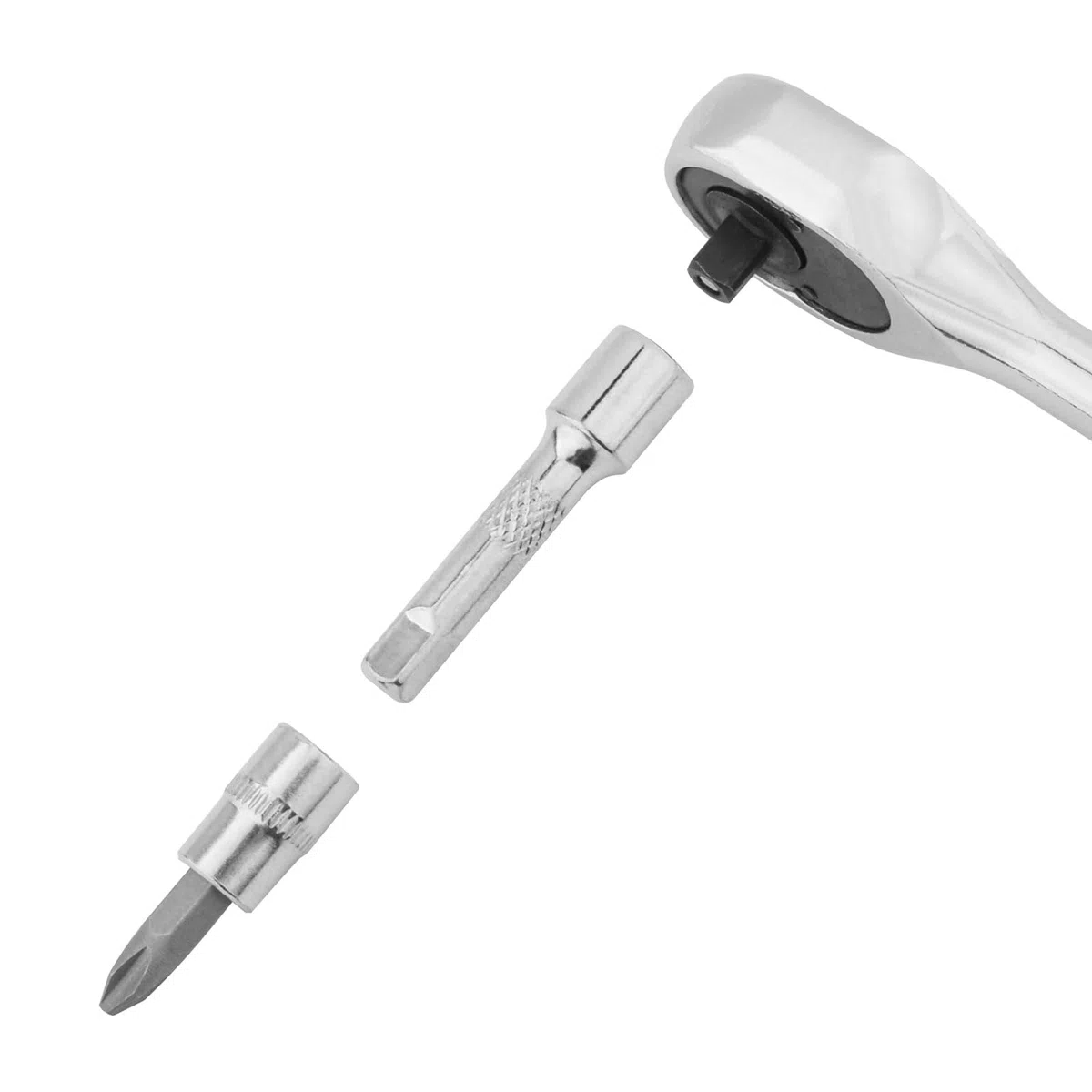 Gunpla 46 Pezzi Set di Chiavie a Cricchetto 1/4" Metrici 4-14mm, Inserti Torx PH SL e PZ, con Chiavi a Bussola 72 Denti in Cromo Vanadio Cr-V