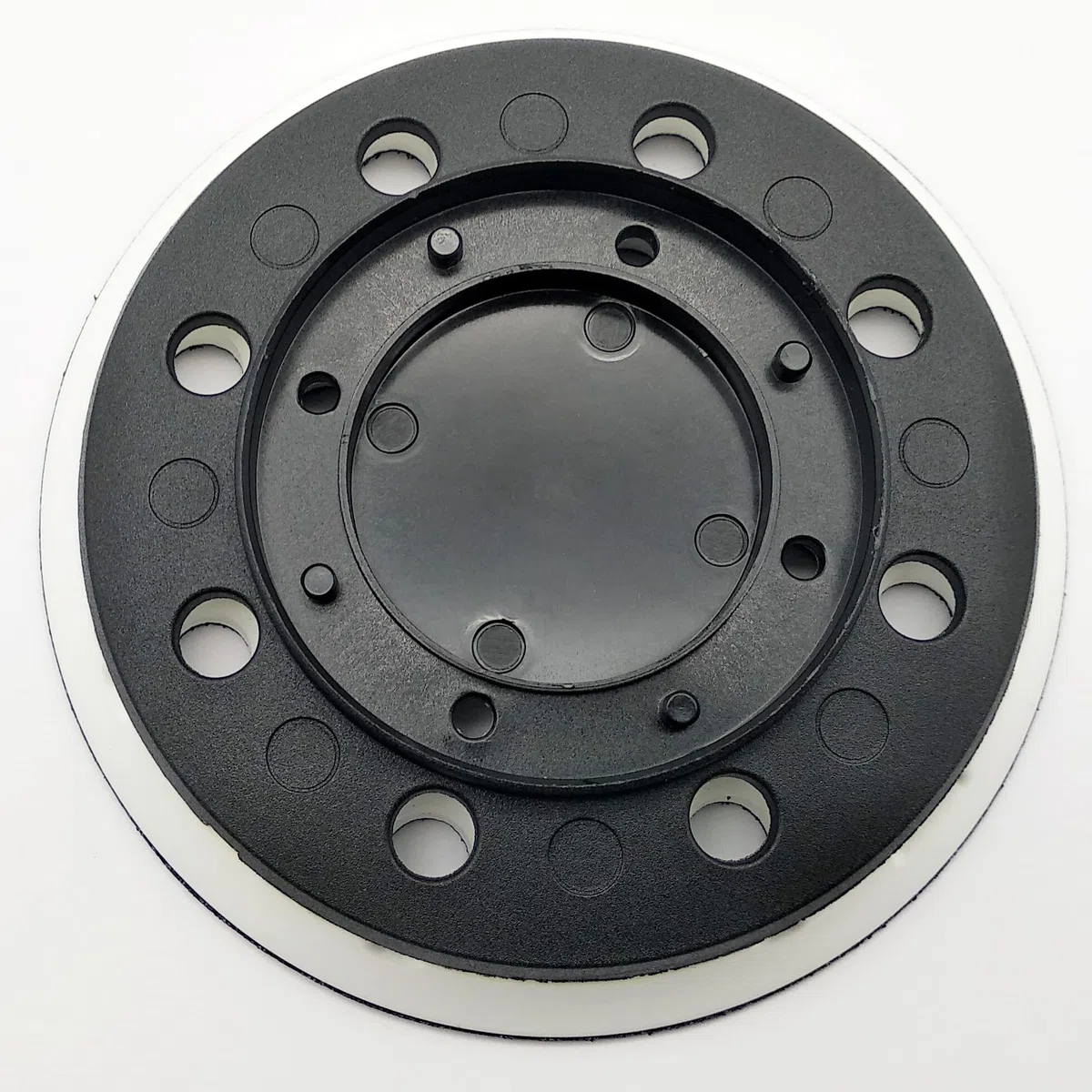 Ø 125 mm piastra di supporto in velcro duro per Festool ES 125, ETS, ETSC 125, piatto abrasivo, 8 fori; compatibile con: ST-STF 125/8-M4-J W-HT 492280 Jetstream