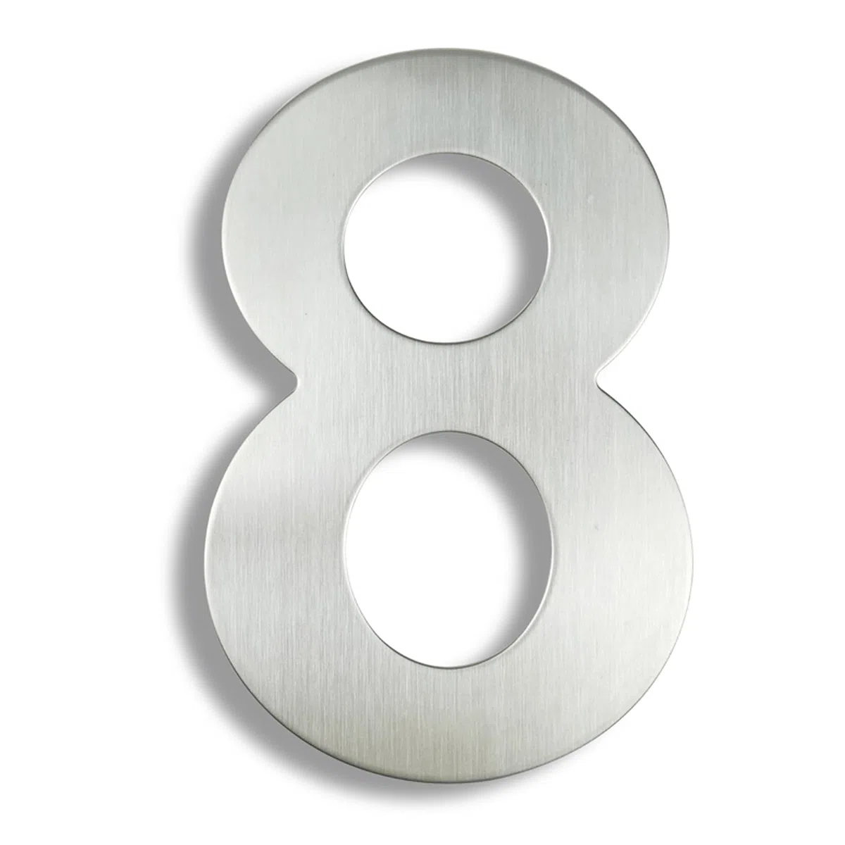 HASWARE Numero civico moderno in acciaio inossidabile spazzolato Elegante porta alfabeto placca Street Home Decor (8, 8 pollici argento)