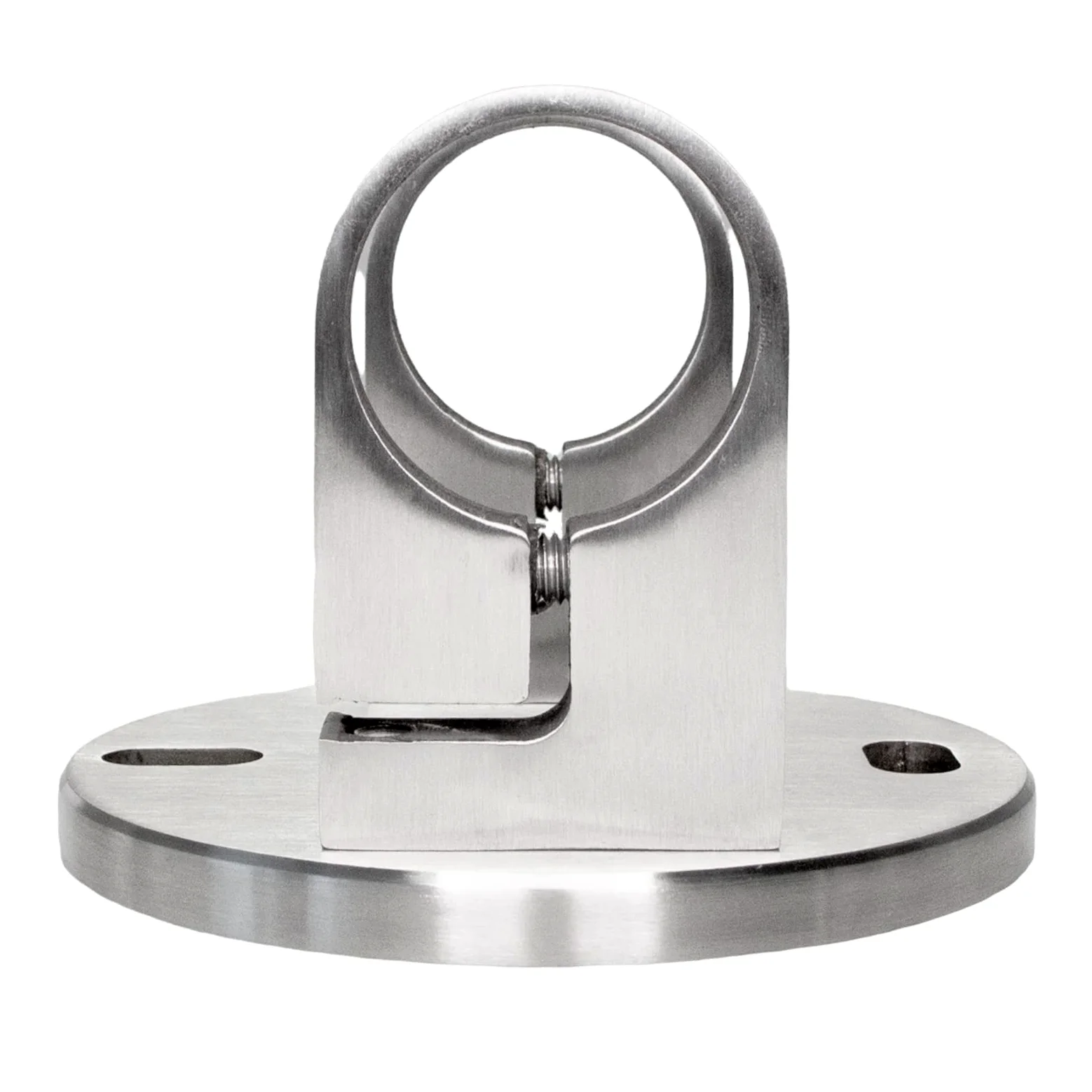 PRIOstahl Ancoraggio da parete in acciaio inox V2A, supporto per pali da 42,4 mm, supporto da parete, resistente alla corrosione, per interni ed esterni