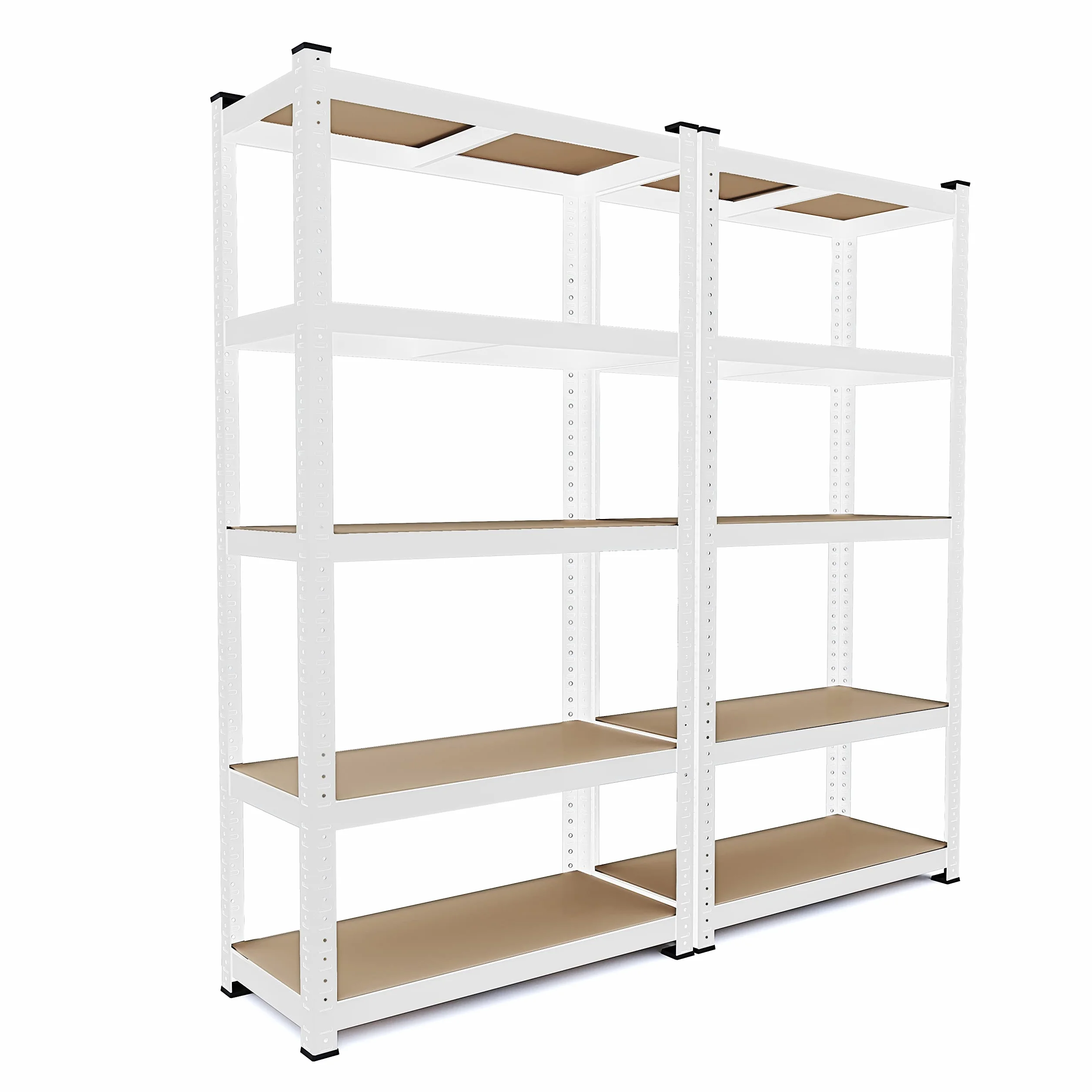 Arreditaly Scaffale In Metallo E MDF Scaffale Ad Alta Portata Fino a 875 kg Con 5 Ripiani Regolabili Ideale Per Garage Officina Cantina Capannone Magazzino Design Modulare 180 x 90 x 40 cm (Bianco)