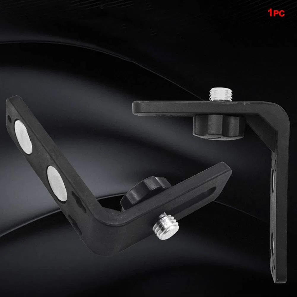 Regolabile Magnete Supporto, Livella Laser Magnetico Muro Supporto 5/8" per Universale Lazer Livelli - Nero, 9.5x12 cm