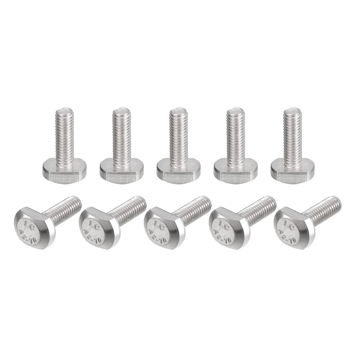 uxcell Bulloni con scanalatura a T, 10 pezzi, M5 x 16 mm, con scanalatura a T, in acciaio inox 304, viti a forma di T per binario a T