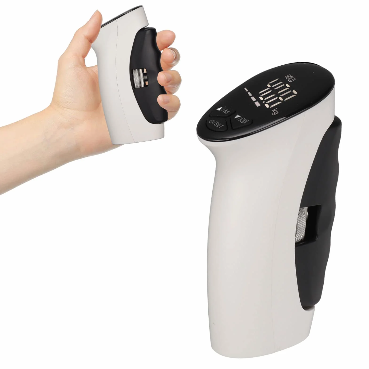 Asixxsix Tester di Resistenza alla Presa, Display a LED Auto Cattura Elettronico Dinamometro Mano Regolabile Distanza Mano Digitale Mano Grip Training Gauge per Sport casa Scuola Clinica