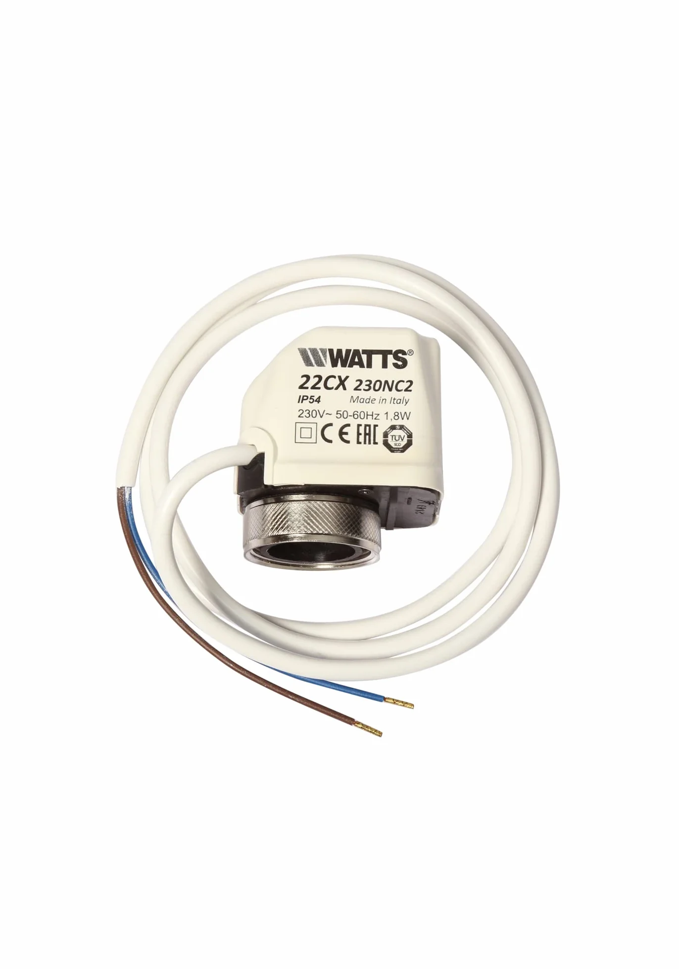 Watts, Attuatore elettrico ad azionamento termico, 22CX230NC2, 230 V