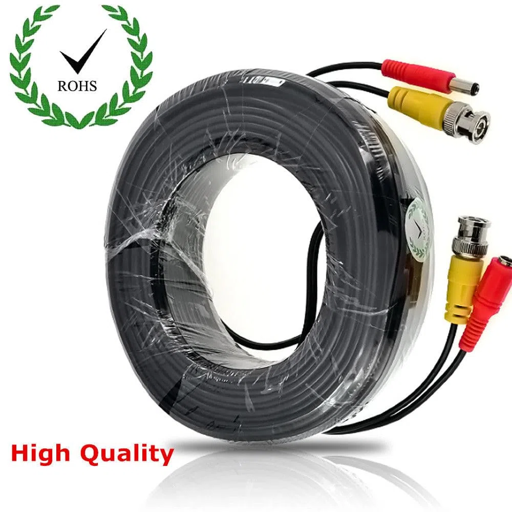 Cavo combinato CCTV, cavo di alimentazione video BNC, coassiale, 5 m, 10 m, 20 m, 30 m, 50 m, analogico, coassiale + DC Power per videocamera di videosorveglianza CVBS – HDCVI – AHD – HDTVI