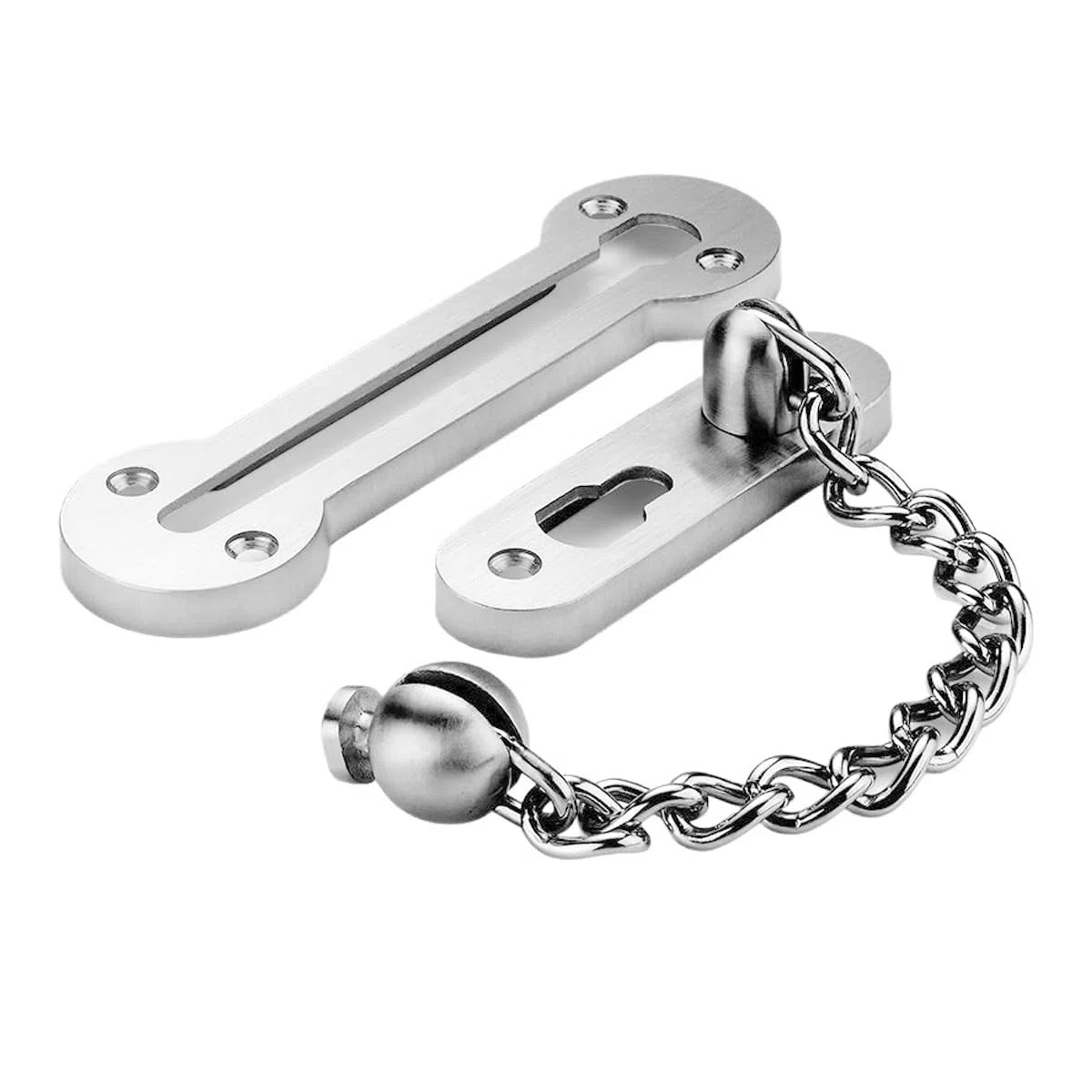 zalati Catena per porta resistente in acciaio inossidabile 304 massiccio da 3 mm, con limitatore di sicurezza per porta anteriore esterna, serratura di sicurezza
