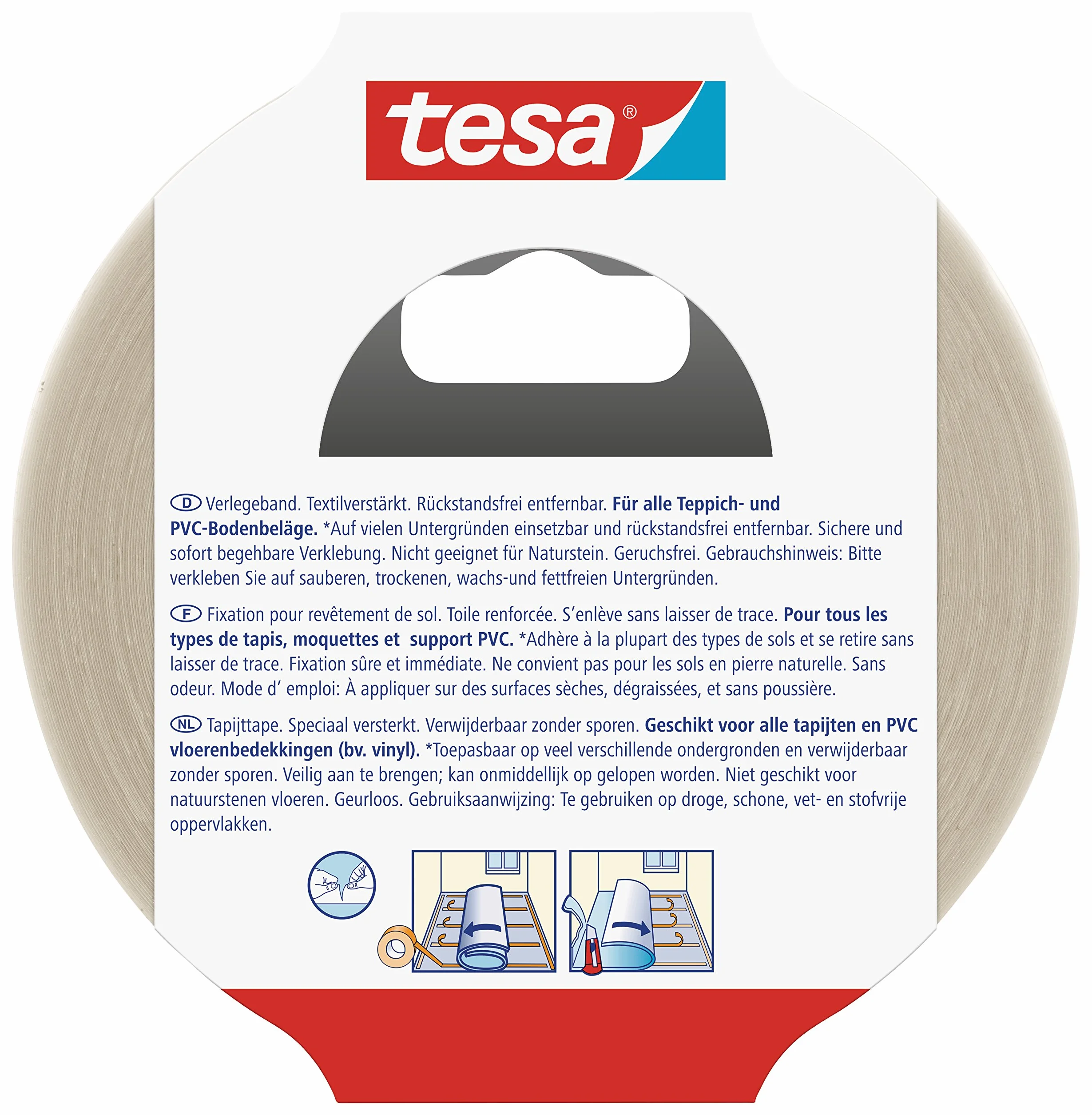 tesa Flooring Tape Residue-free Removal