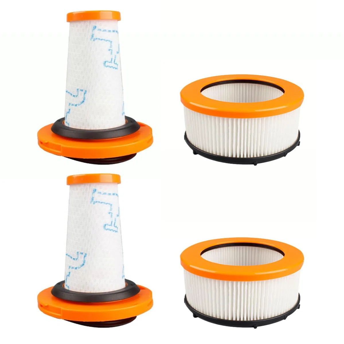 2 Filtro Pre-Motore e 2 Post-Motore per Rowenta X-Force Flex 9.60 per Rowenta X-NANO ESSENTIAL RH20xx Aspirapolvere, Filtri di Ricambio per ZR009010, ZR009012