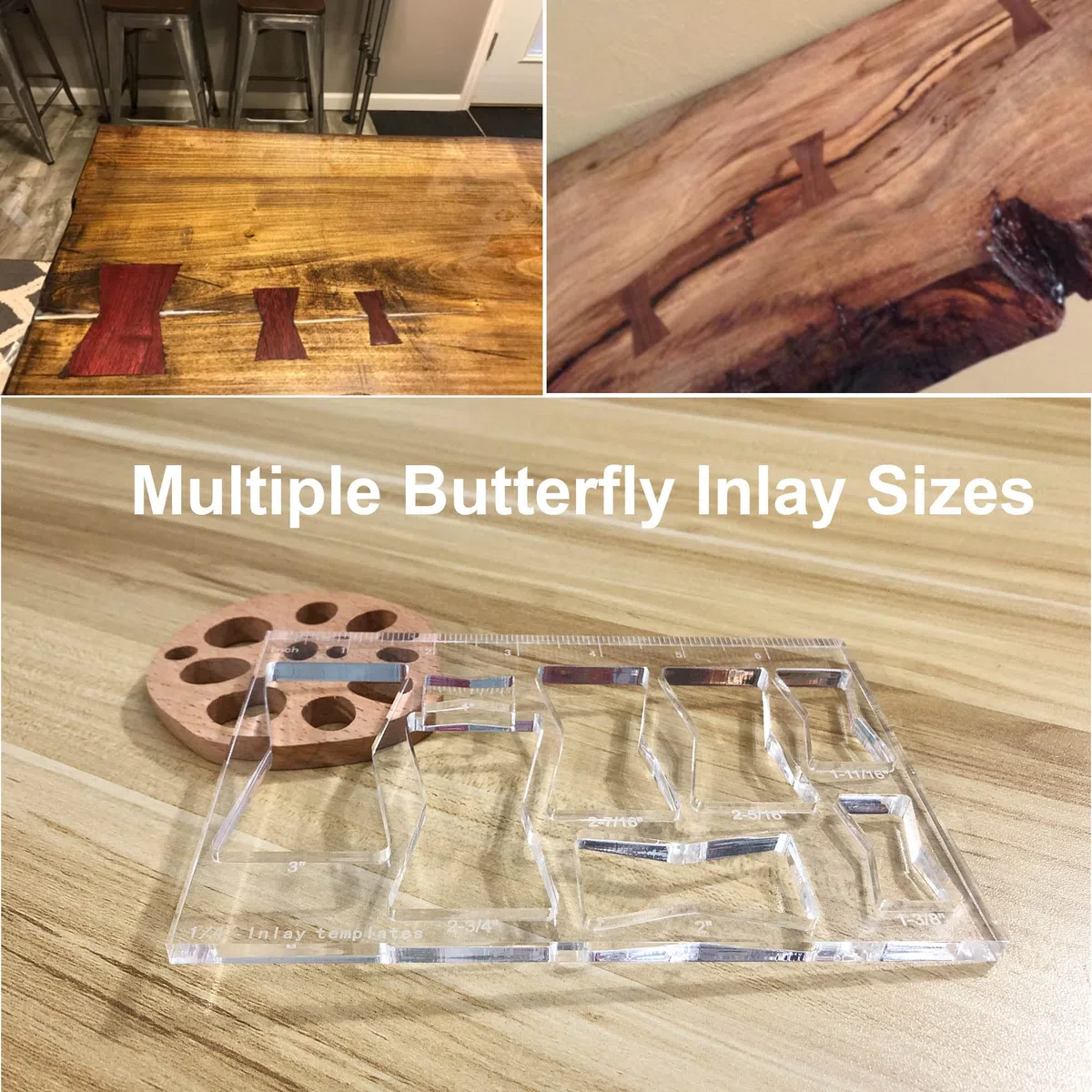 1 modello 8 in 1 router Jigs, modello decorativo a farfalla, per la lavorazione del legno