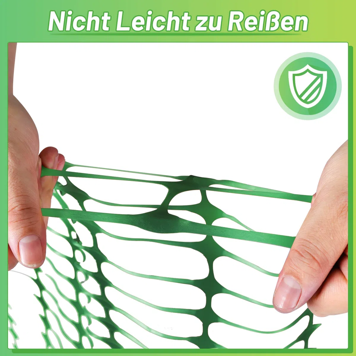 Rete di protezione in plastica, rete di avvertimento, rete di raccolta, recinto di raccolta, rete di sicurezza, rotolo, verde, 1 m x 50 m