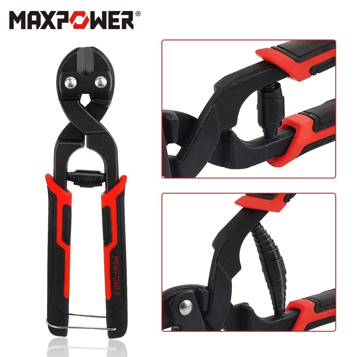 MAXPOWER Tagliabulloni 200mm Tronchesi Mini tagliabulloni da 8 pollici Pinze Vite/Lucchetto/Acciaio inossidabile/Filo/Catena per recinti da giardino