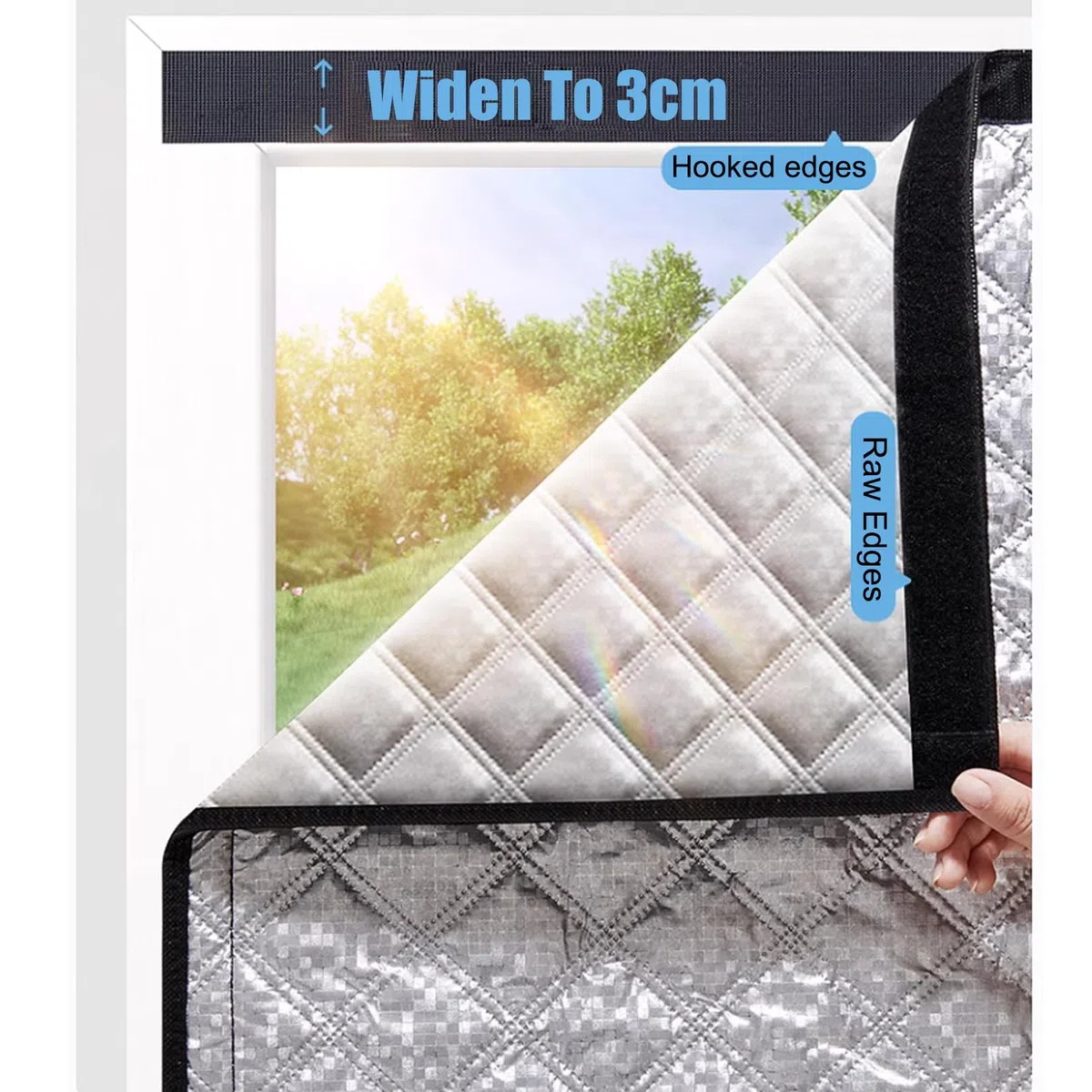 Kit di Isolamento per Finestre, Isolante Termico per Finestre, Tende Termiche Isolanti per Il Freddo per Inverno ed Estate, Isolante Termico Adesivo Riduce il Freddo e il Calore (120x150cm)