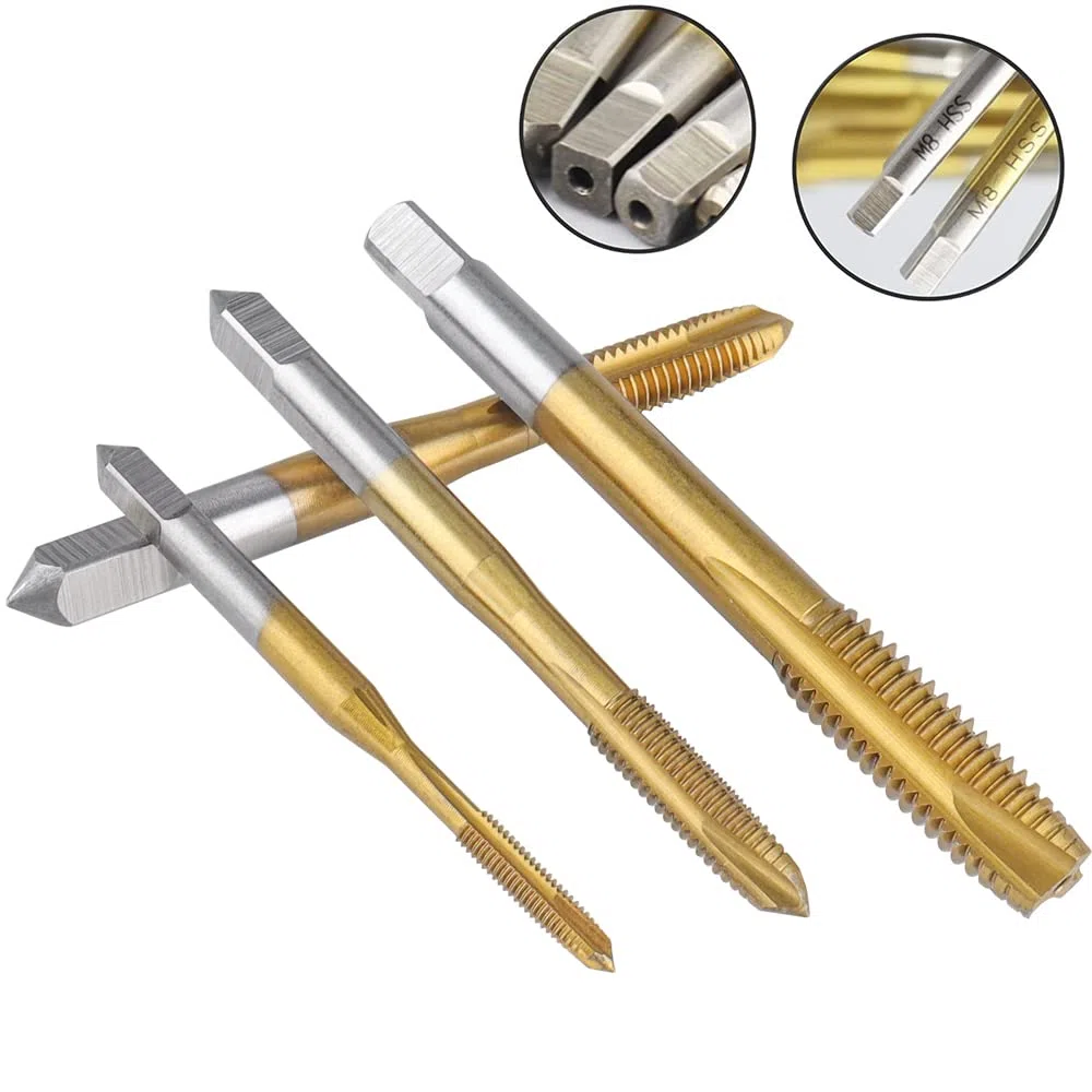 5 Pcs Maschi per Filettare Tappi Punta da Trapano Con Filettatura Metrica Adatta per M5 Rapano Elettrico a Filetto Dritto per Flauto