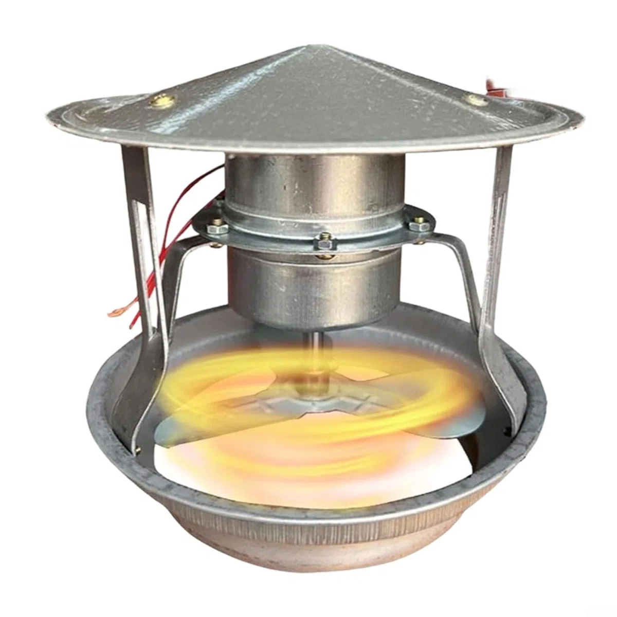 Ventola di scarico per camino, 40 W, con struttura in metallo, per rimuovere fumo da camini, caldaie, stufe a legna e forni per una ventilazione efficiente