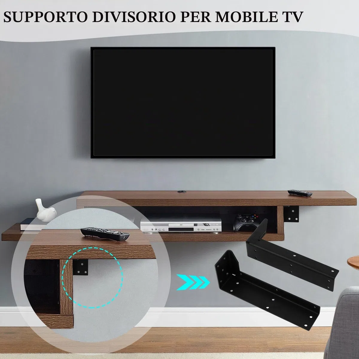 Staffe per Mensole Pesanti, Supporto per Scaffali, Design per Lavabo, Consolle per Lavabo, Della Parete Per La Parte Superiore Del Lavandino, Progettazione Staffa E Stabile TV, 22 * 8cm