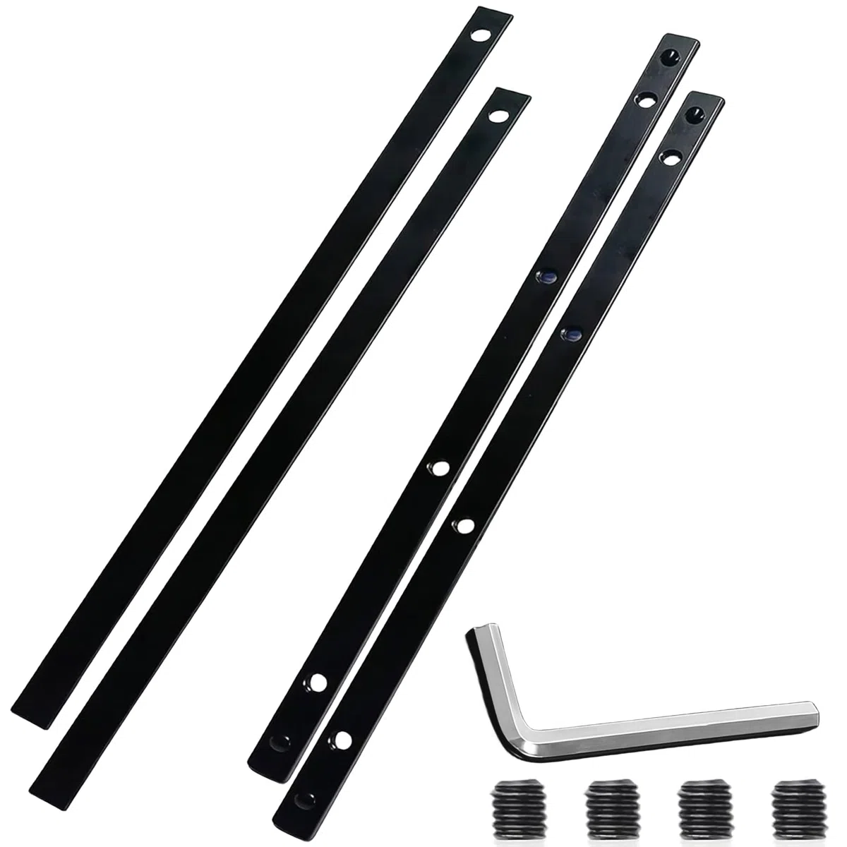 Kit Connettore Binario per Makita, TOATELU Set da 4 pezzi p-20177 binario di guida connettore nero,Due spessi e due sottili Accessori per Binari per Tende