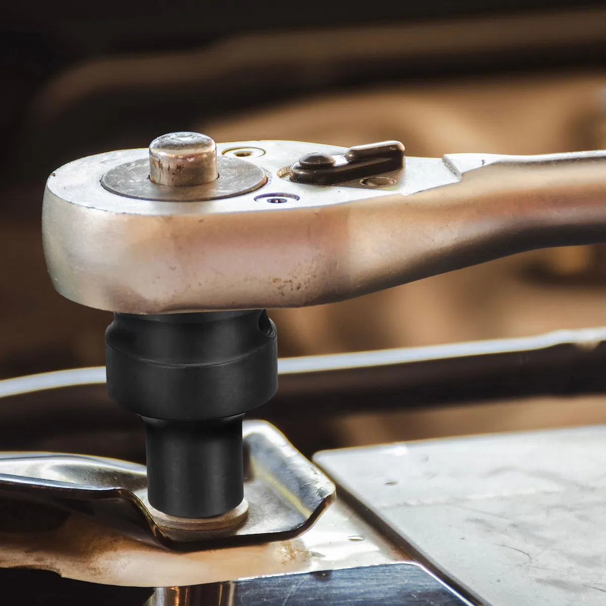 QUARKZMAN Presa 4 Punti Quadrata 3/4" Drive per Chiave Bussola Metrica 19mm 40CR Nera Standard Chiavi Bussola per Ruote Chiave Bussola Pneumatica per Riparazioni Auto Manutenzione Meccanica