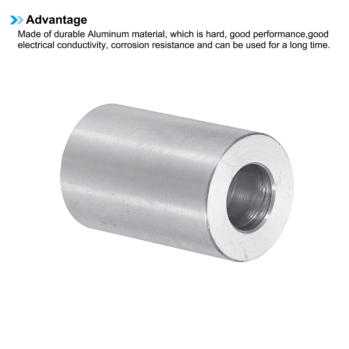 PATIKIL Spacer in Alluminio M8, 6 Pezzi Spacer in Metallo Alluminio 8.2mm ID x 16mm OD x 25mm L Spacer in Alluminio Vite Standoff Rotondo per Viti da 5/16 o M8