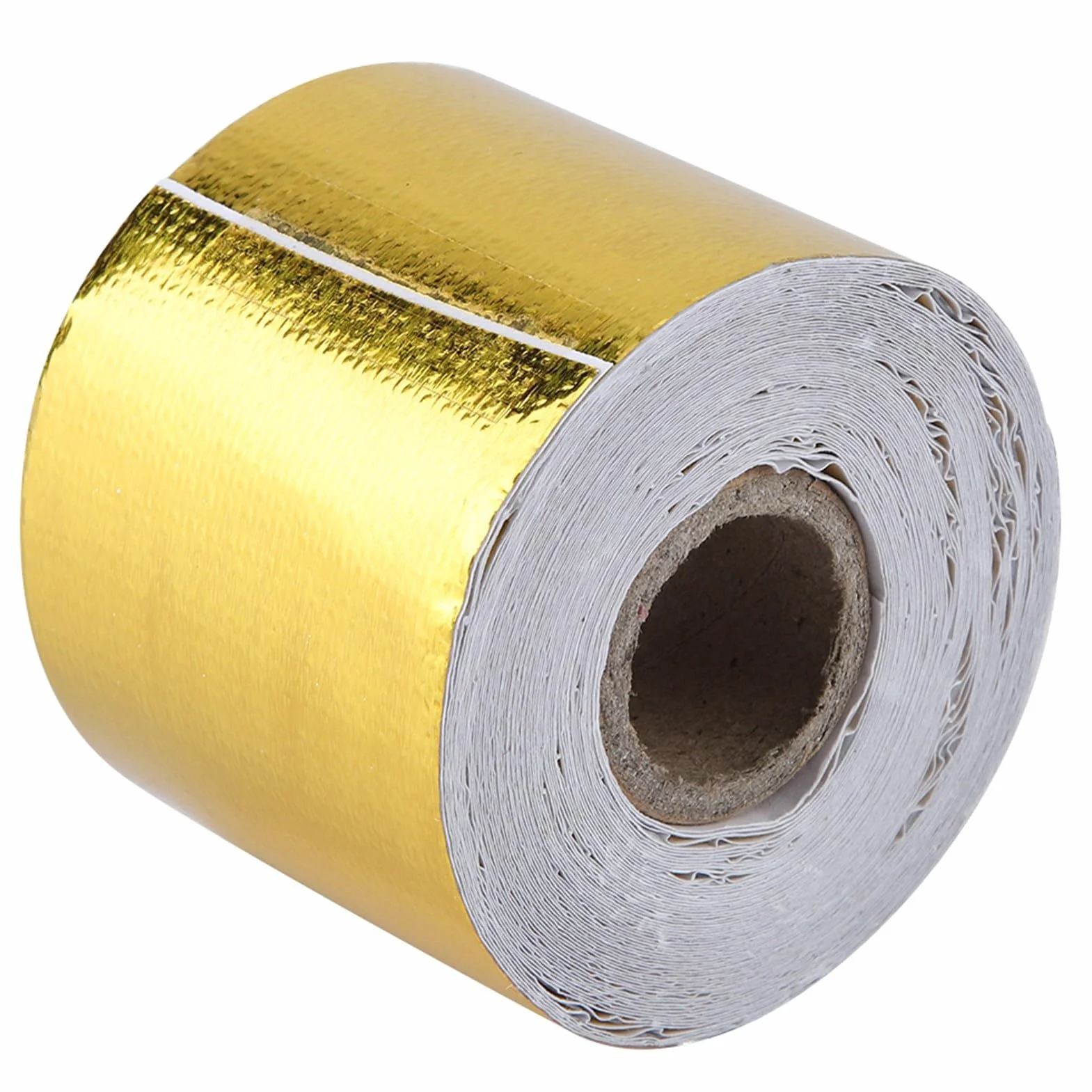 Nastro adesivo, 1 rotolo d'oro Nastro adesivo di alluminio per auto Nastro adesivo riflettente per scaldare lo schermo (10M*5Cm)