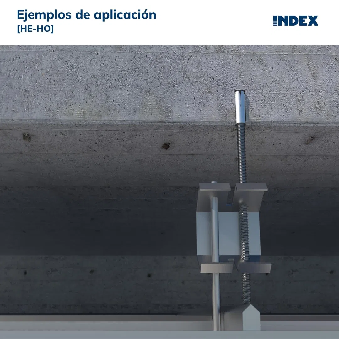 INDEX Fixing Systems HE-HO-Set di 50 ancoraggi femmina a cono interno per grandi carichi, rivestimento zincato M12, lunghezza 50 mm, ø 15 mm