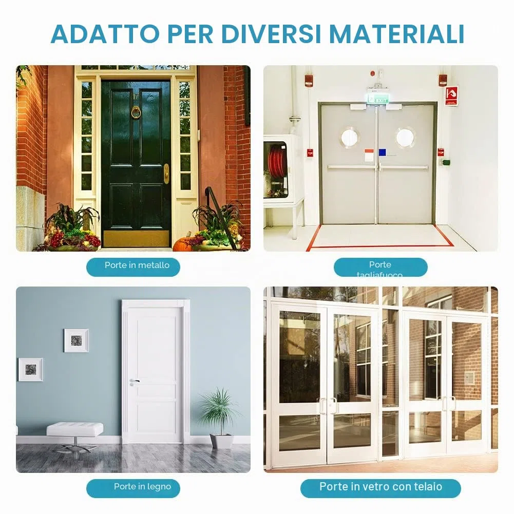 GOTOTOP chiudiporta automatico idraulico, chiusura lenta regolabile, adatto per porte a chiusura automatica di 25-45KG per uso commerciale/residenziale